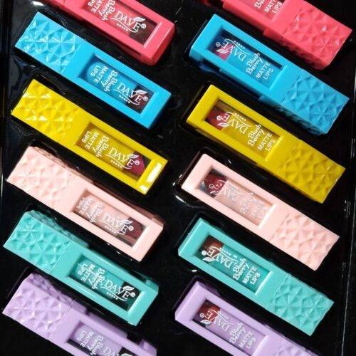 DAVE MATTE LIPSTICK(Pack of 12,Red,Multicolor )